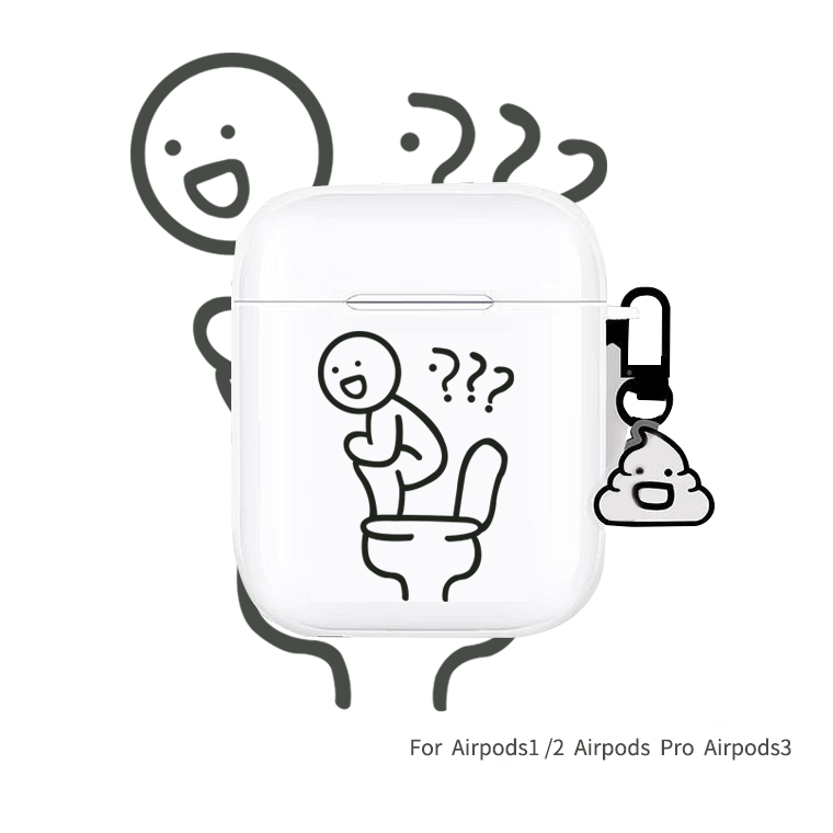 Creative and funny niche new Airpods3 generation earphone shell airpodsPRO second generation protective cover airpods1 generation 2 generation transparent soft applicable Apple wireless bluetooth earphone case