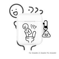 Creative to blame the small crowd Airpods1 2 3 generations PRO protective sleeves transparent and soft apply Apple Bluetooth headphone shell