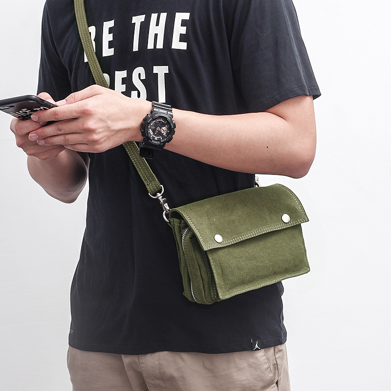 Revolutionising the goods SHOULDER BAG Canvas Satchel art wash water canvas men and women single shoulder bag slanted satchel bag