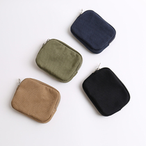 Japanese trendy brand SMOKY WALLET New high-density canvas retro change wallet small card bag can be put in pocket