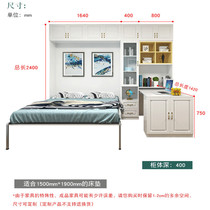 Solid wood multi-function bed Wardrobe Telescopic desk storage bed Invisible bed Wall bed Folding bed Double bed Master bedroom