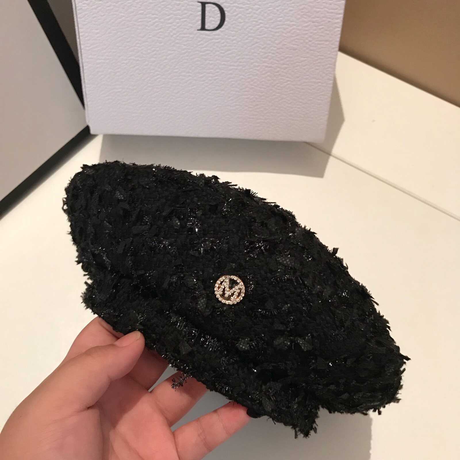 Autumn Winter Pure Colours Berets Day Ensemble Retro Coarse Flowers Painters Hat Nets Red Korean Version Tide Black Women 100 Hitch Hat Tide