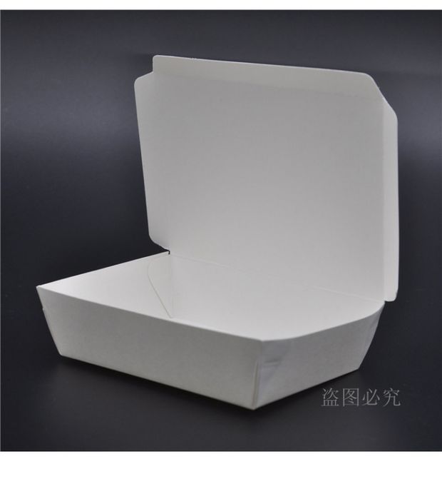 Thùng giấy hình chữ nhật dùng một lần giấy trắng đóng gói hộp thức ăn nhanh hộp cơm trưa 105 # nhỏ takeaway thùng carton dày - Hộp cơm điện sưởi ấm cà mèn giữ nhiệt lock&lock