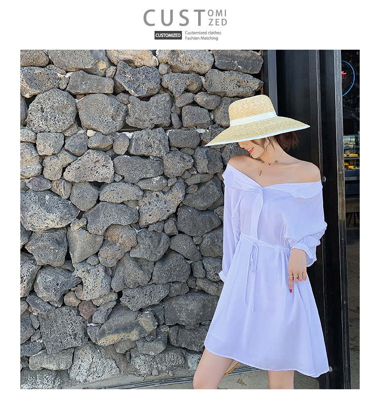 VK旗艦店 韓國風桔梗仙女裙襯衫短袖洋裝