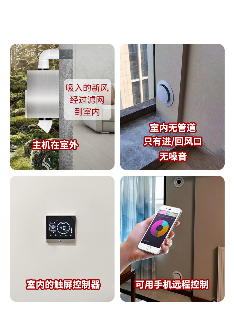 Two-Way Flow Fresh Air System, Outdoor-Mounted Fresh Air Fan, Integrated Air Supply and Exhaust Machine, Indoor Ventilation and Exchange Machine