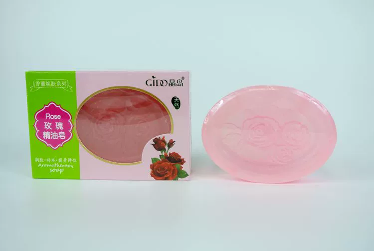 Crystal Island Hương liệu da Dầu xà phòng Hoa hồng Dầu xà phòng Handmade 100g * 3 Sữa rửa mặt làm sạch - Tinh dầu điều trị dầu bơ