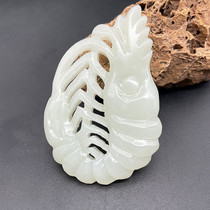 Natural and field jade jade pendant lobster pendant handlebar piece jade jade jade engraving large lobster jade pendant jade pendant