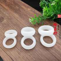 Afghan ring grade white jade ring stone tail ring ring men and women ring ring ring circle gift decoration