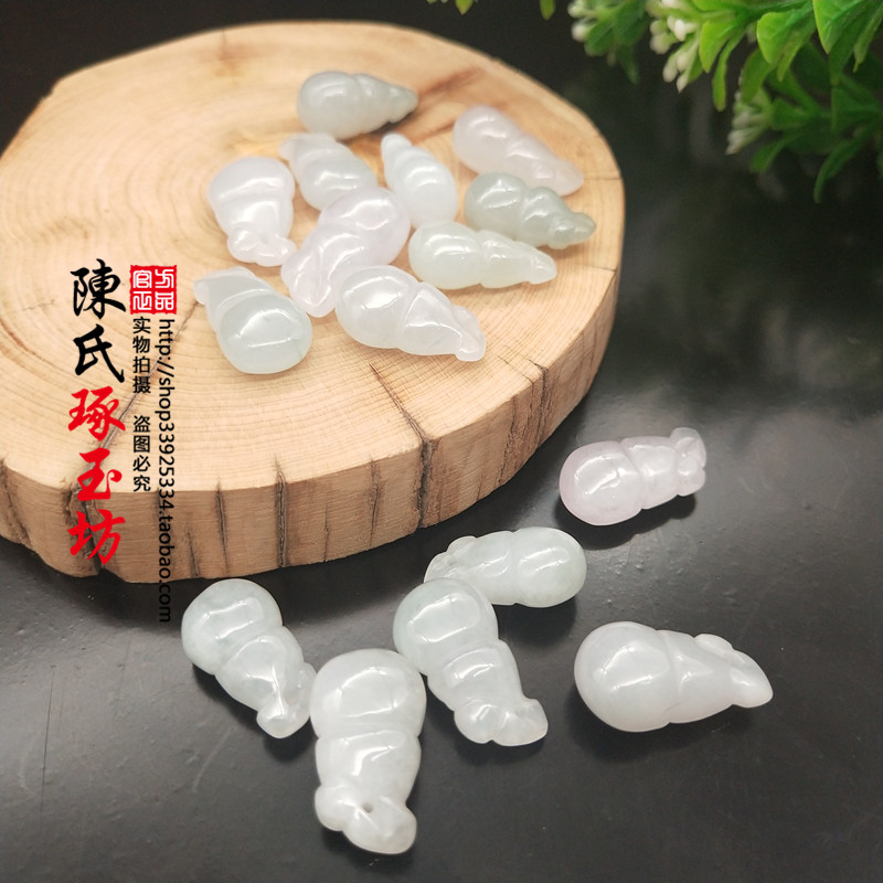 Jade A goods small gourd jade pendant DIY handmade accessories bracelet pendant accessories gourd small jade pendant pendant