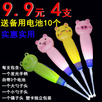 4 luminous ear spoons baby children adults with lights ear scoops luminous shiny ear scoops ear buckles ear scoops