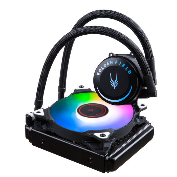 Golden River Fields Silver Fox 120240 Mute DIY Water Cooled Radiator Table Top Computer RGB Light Integrated Water Cooling Heat Dissipation