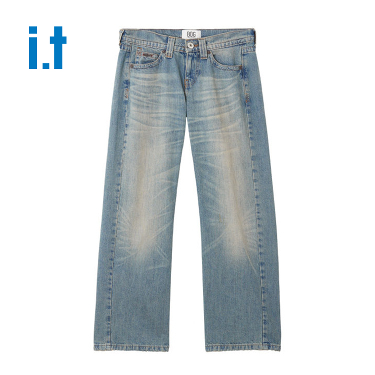 Bdg Trendy Washed White Design Casual Loose Jeans for Women 26 Spring/Summer Small Girl It Genuine National Brand