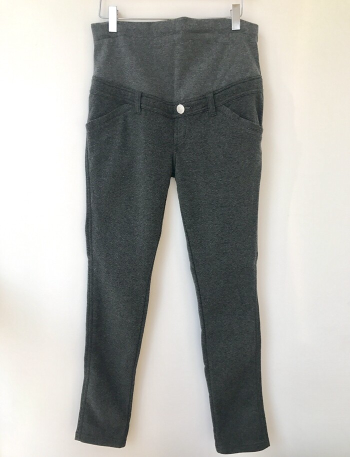 Plus velvet thick elastic fabric outer wear maternity pencil pants, cigarette pipe pants, belly pants, super thin and explosive