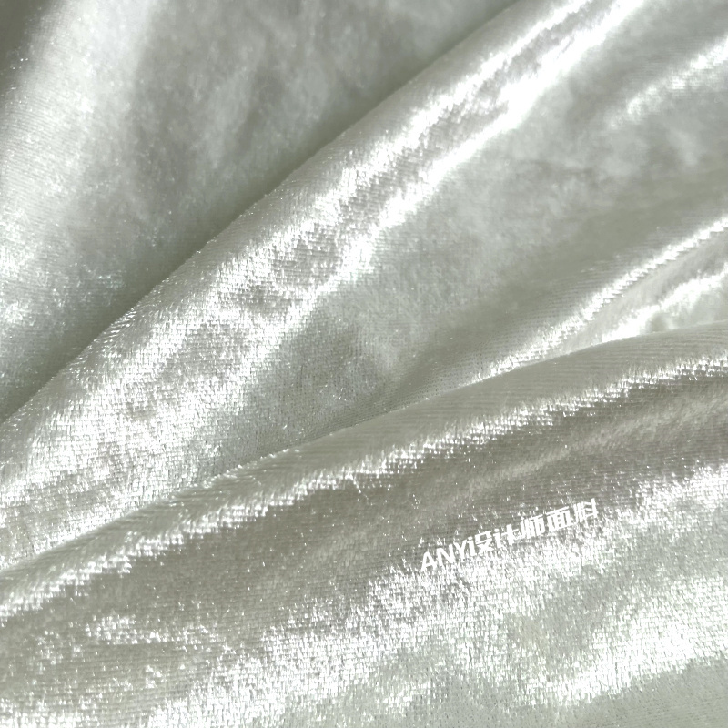 Silk Velvet Stretch Fabric, Off-White Pillow Velvet Fabric, Soft Clothing, Pants, DIY Fabric