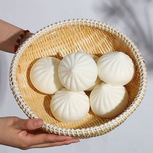 Bamboo Weaving Products: Round Bamboo Basket for Washing Vegetables, Bamboo Basket for Dried Fruits and Snacks, Small St