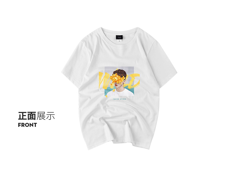 Áo phông ngắn tay Troye Sivan Chất liệu cotton Troy Hewen với cùng quần áo học sinh thả lỏng nửa tay áo TEE thủy triều áo thun polo
