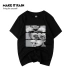 Phong cách đường phố châu Âu và Mỹ hip-hop nam ngắn tay oversize Harajuku ulzzang lỏng lẻo mặc áo thun thương hiệu thủy triều áo thun nam form rộng Áo phông ngắn