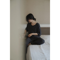 MMCC2022 spring pyjamas can go out for leisure and loose round collar two sets of home clothes suit