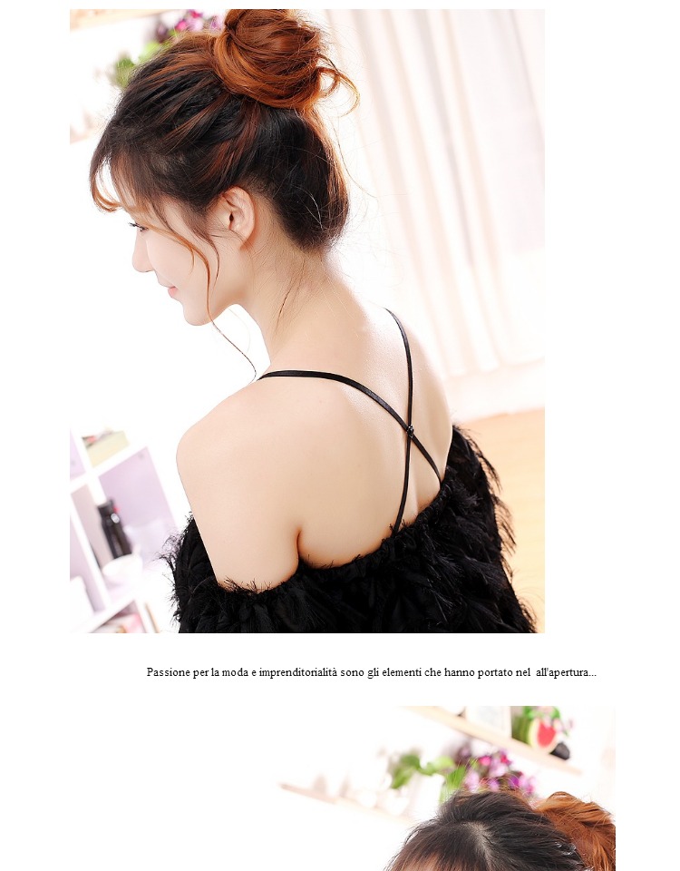 0,6 Băng thông Băng ruy băng tình yêu chéo vai dây đeo áo ngực với đồ lót trượt dây đeo vai Sexy Joker Beauty Back shop đồ lót