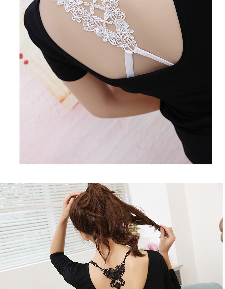 Mới ren rỗng đẹp trở lại chéo dây đeo áo ngực với áo ngực dây đeo đồ lót với đồ lót dây đeo vai nữ chống trượt đai dây áo lót hình bướm