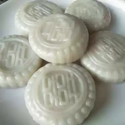 Handmade authentic Yiyang rice cake round rice cake happy character printing Jiangxi specialty Shangrao Guixi water mill rice cake white rice fruit