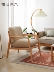 Ghế sofa gỗ nguyên khối Visa nhà ban công phòng khách gỗ sồi ghế thư giãn đơn giản hiện đại chung cư nhỏ sofa đơn 