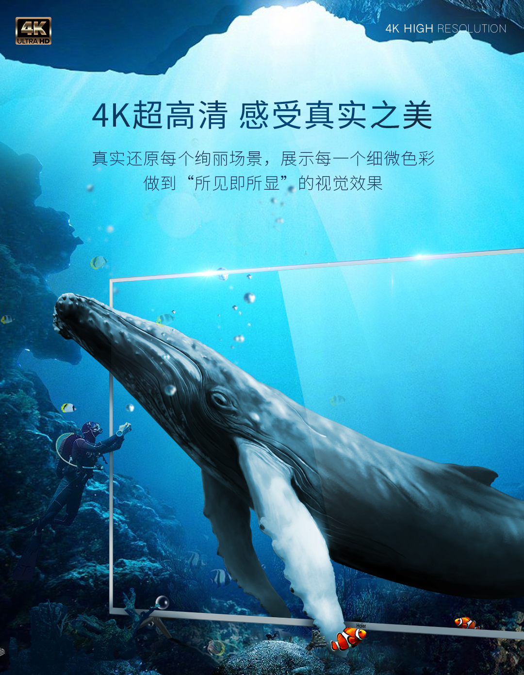 海尔 LU55C51 55英寸 4K智能液晶电视 图6