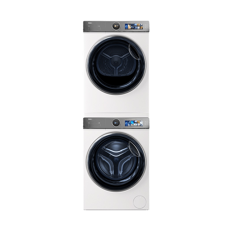 [海尔云溪]纤美386白洗烘套装智投精华洗洗衣机3D双擎热泵烘干机