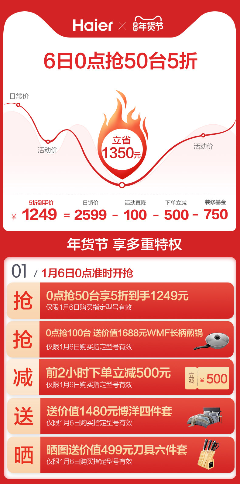海尔 一级能效 EC6005-TF 电热水器 60升 图1
