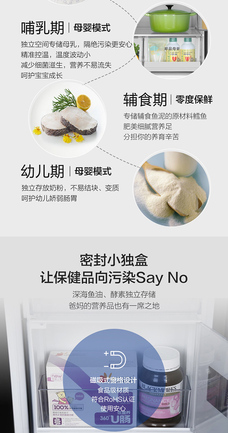 海尔 变频风冷 一级能效 法式多门电冰箱 411L 图4