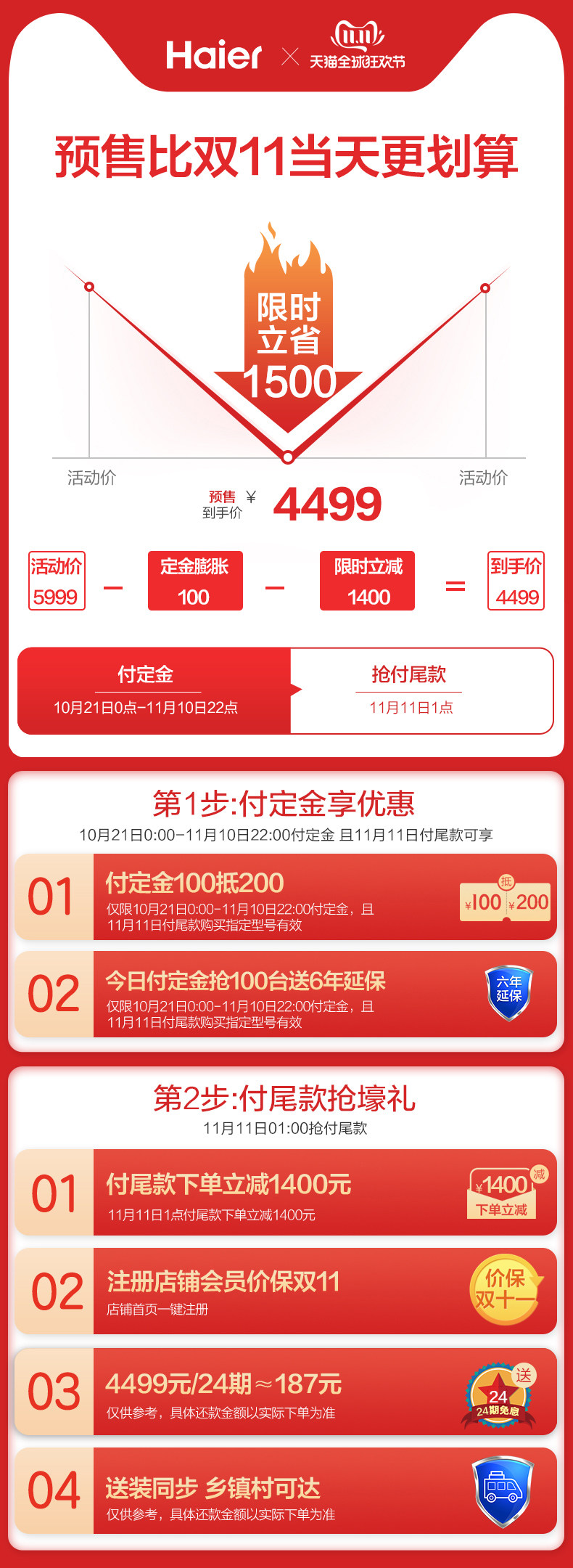 海尔 变频 风冷 时尚水吧 干湿分储 智能四门冰箱 图1