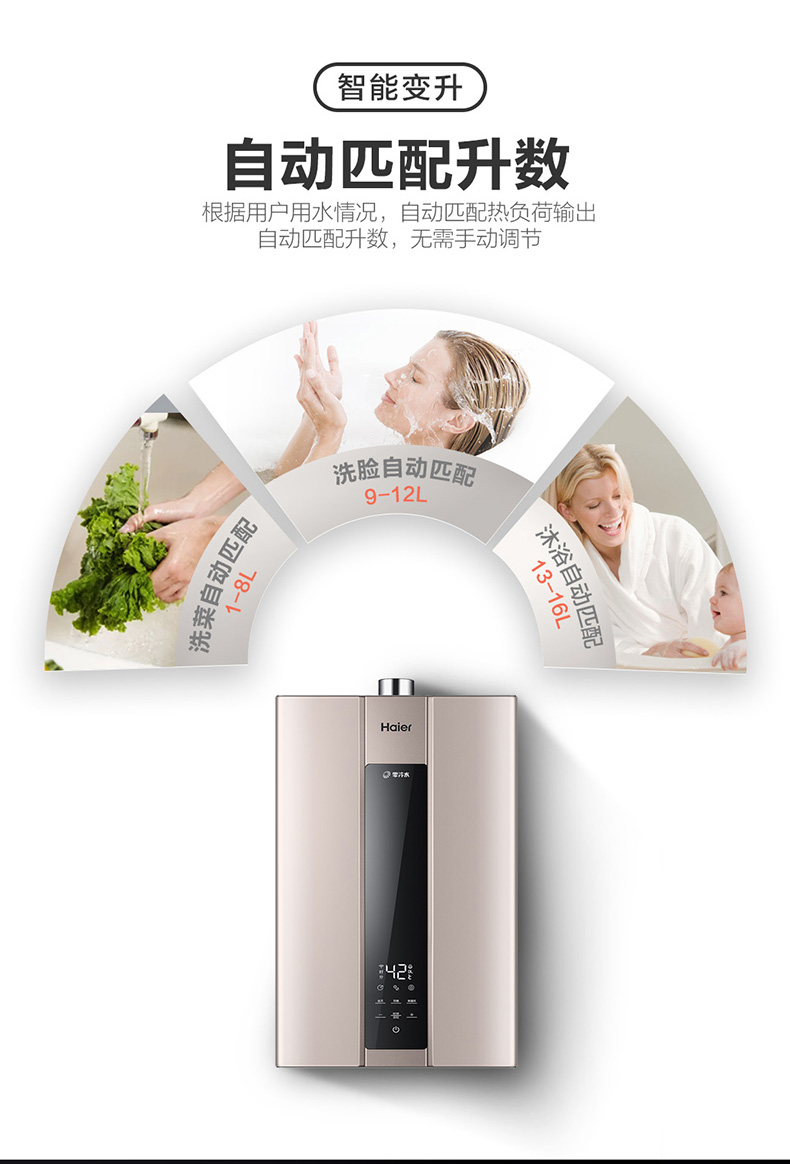 海尔 零冷水燃气热水器 16L 图12