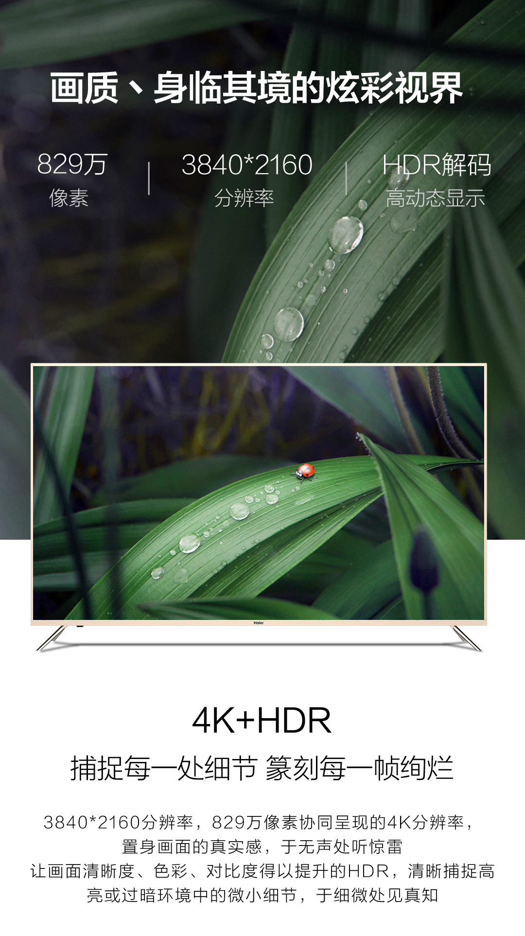 海尔 70英寸 4K超清语音智能电视 图7