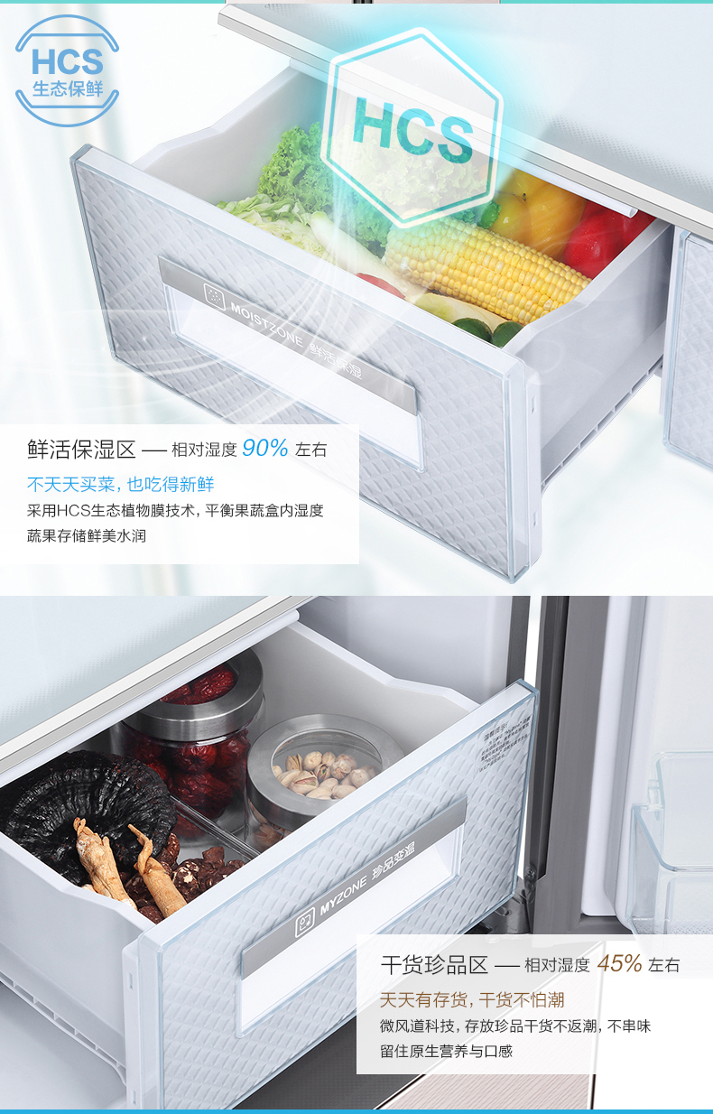 Haier Haier BCD-475WDEC tủ lạnh cao cấp 4 cửa 4 cánh tủ lạnh gia đình siêu mỏng - Tủ lạnh tủ lạnh 120l