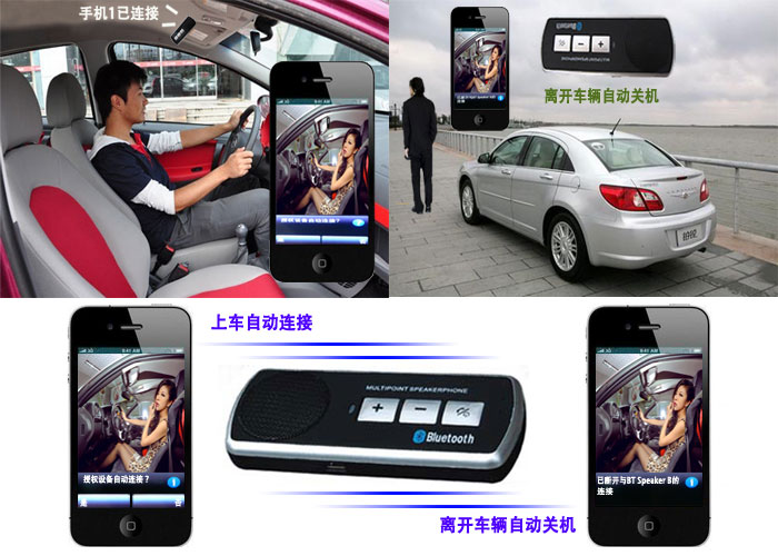 Trâm Châu xe ô tô chống nắng xe ô tô Bluetooth hệ thống tai nghe rảnh tay Bluetooth hỗ trợ Apple Samsung kê và các điện thoại di động khác - Âm thanh xe hơi / Xe điện tử loa sub nakamichi