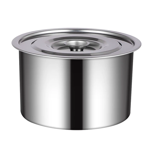 304 Food -Главный горшок из нержавеющей стали с крышкой маленький дом кухонный кухонный бассейн Железный приправа Железное приправа