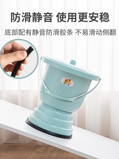德国痰盂尿盆家用老年人卧室小便加厚高脚坐便器大人带盖尿桶