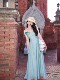 Joe ແລະ Joey Mint Soda Blue Green Swinging Elegant Dress Fairy Vacation Slim High-end Dress ຍາວ