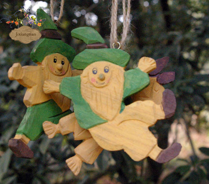 Original Eco Natural Horticulture Decoration Chunky Wood Sculpture Garden interesting small plug-in random sum of a single price