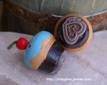  Summer clearance dilapidated and defective childrens wooden toys cartoon mini small stamps A pair of list price A