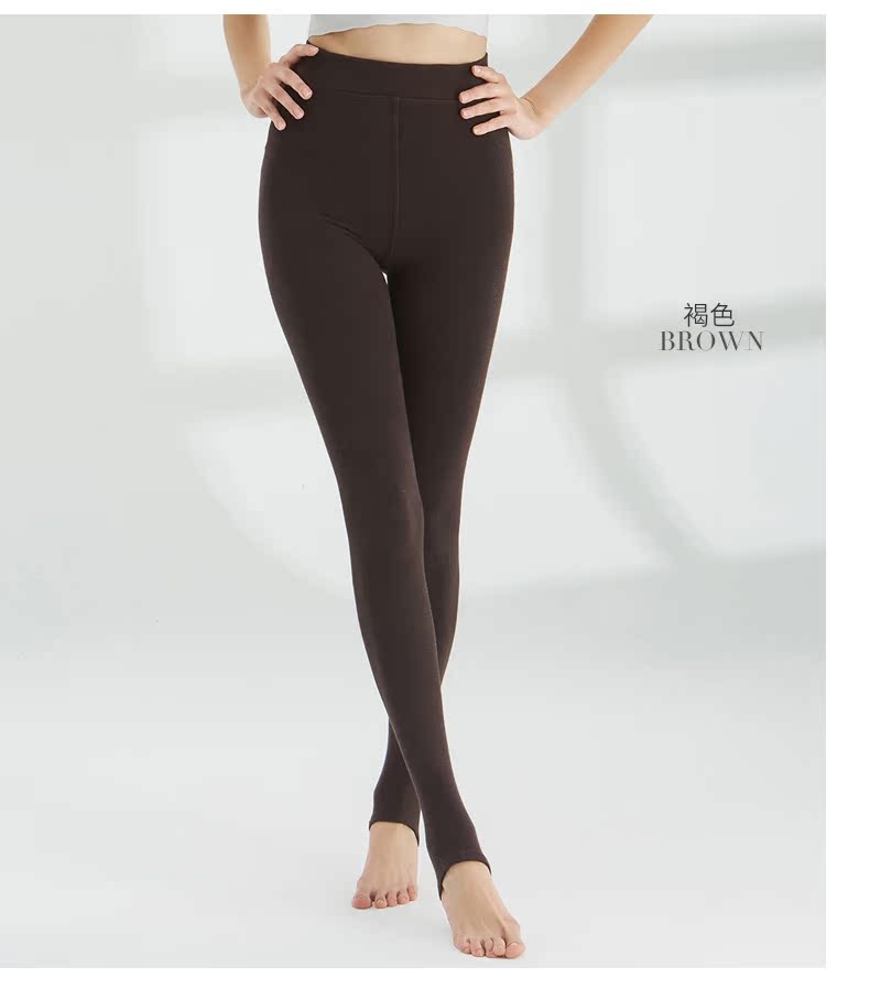 Quần legging hoa nước cộng với nhung dày mùa thu nữ mùa đông và quần lửng cạp cao cạp cao shop đồ lót
