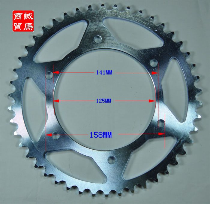 Xe máy off-road Zhenglin / Huayang Kiểm tra hai mô hình 6 lỗ 46 răng 520 thiết bị bay lớn / tấm xích lớn 	nhông sau xe máy	