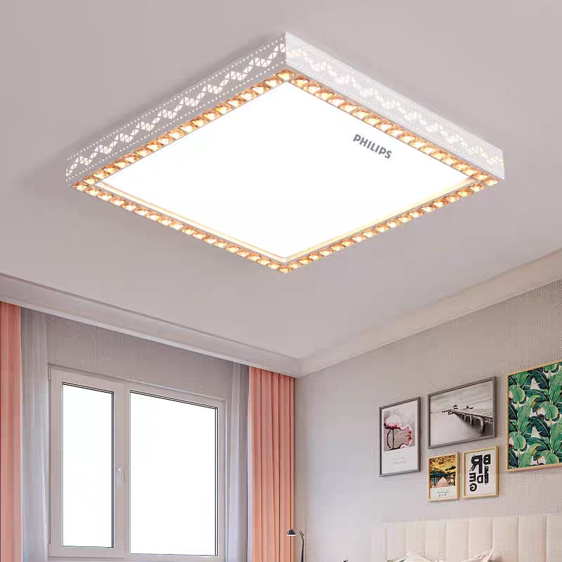 Philips LED100W three-color turn-in-light round living room light bedroom lamp