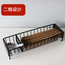 304 stainless steel chopsticks basket chest of drawers put chopsticks spoon drain kitchen finishing storage two grid black disinfection cabinet