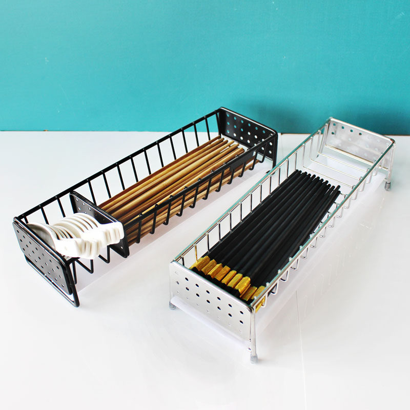 304 stainless steel chopsticks cage drawer rack disinfection cabinet tableware storage finishing knife fork chopsticks spoon lengthened chopsticks basket