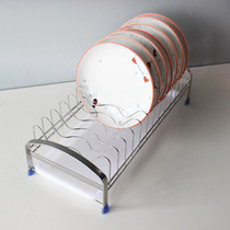 304 stainless steel bowl storage rack Cabinet dish plate dish drain rack on countertop windowsill thickened with tray