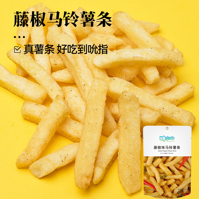 Sugar small mountain fries Crisp Tomato Barbecue Sea Tundra Peppers Fresh Cut Potato Strips Ready-to-eat Vegetable Fruit Dry Casual Snacks