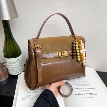 Autumn and winter new retro fashion trend women's bag kelly bag new handbag women's niche shoulder bag commuting