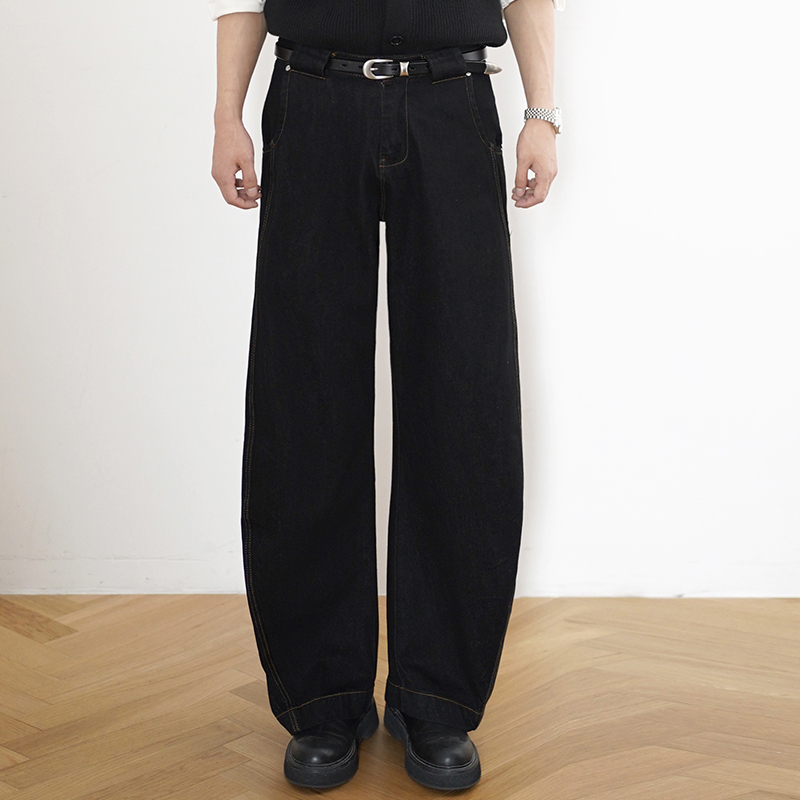 Shijoin Original Black Scimitar Pants Washed Loose Jeans Trendy Cleanfit Casual Long Pants 200267
