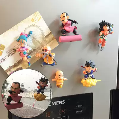 Car window play suction cup Monkey King Somersault Cloud Dragon ball refrigerator sticker trembles popular creative magnet 3D magnet